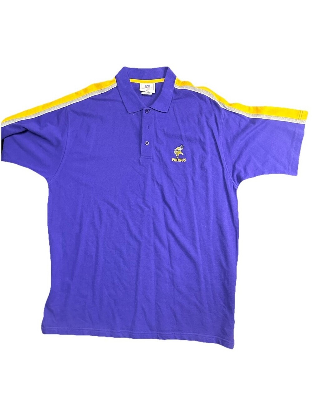 Minnesota Vikings NFL Apparel Purple Polo Shirt Mens XL Embroidered Logo Y2K